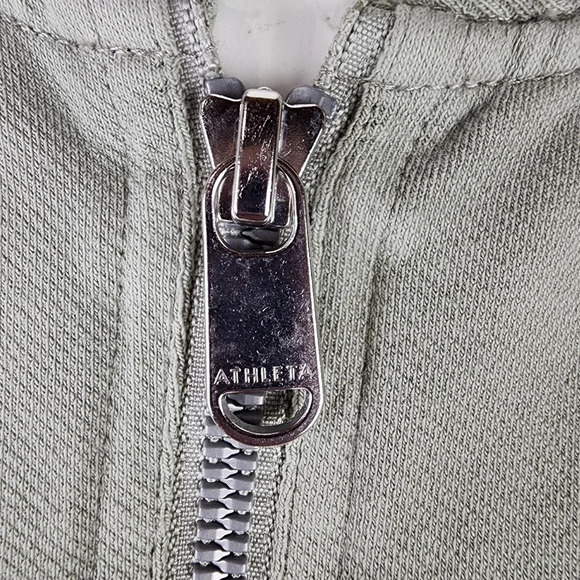 Athleta Farallon Knit Bomber Jacket Zip Front Fern Green Size XS - Picture 7 of 16